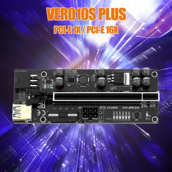 VER010S PLUS PCI-E Riser Card Универсальный Источник питания USB 3.0 Кабель PCI-E от 1X до 16X SATA Карта расширения PCI Express