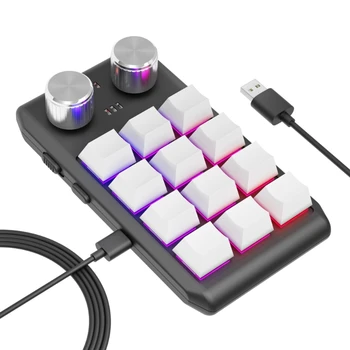 Эргономичная механическая клавиатура Y5GE для одной руки с 12 макроклавишами и RGB-подсветкой