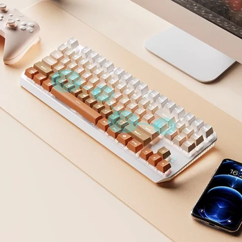 Беспроводная клавиатура MIFUNY Bluetooth, трехрежимная Профессиональная игровая клавиатура с возможностью горячей замены, проводная механическая клавиатура с RGB подсветкой