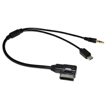 Кабель-адаптер CY Media In AMI MDI для стерео 3,5 мм Аудио и USB-C Aux для Автомобиля VW AUDI 2014 A4 A6 Q5 Q7
