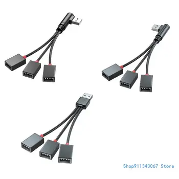 USB-разъем на 3 USB-разъема, женский Разветвитель, концентратор, Удлинитель Шнура Питания, кабель-адаптер, Прямая доставка