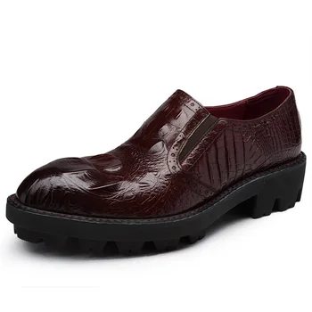 Высококачественная Роскошная Брендовая обувь из натуральной кожи, Деловая мужская обувь на Шнуровке, Мужская Осенне-Зимняя мужская обувь в британском Ретро-стиле Из воловьей кожи