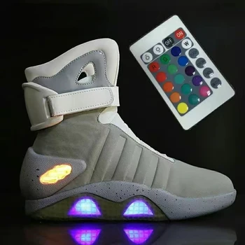 7ipupas/Мужские ботинки для Взрослых, USB-зарядка, светодиодная обувь с дистанционным управлением для Мужчин и женщин, Зимние ботинки Back to Future, Обувь для Вечеринки