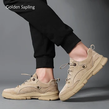 Golden Sapling/Мужская повседневная обувь в стиле ретро из натуральной кожи, Лоферы для вождения, Модные вечерние туфли на плоской подошве Для отдыха, Классическая мужская обувь для прогулок